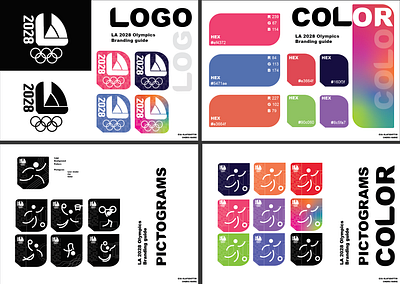 LA Olympics 2028 branding design graphic design illustration typography