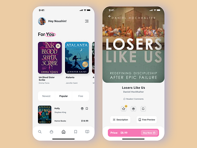 Online Library | Application app application ui book reader design ebook illustration library online book online store ui ux