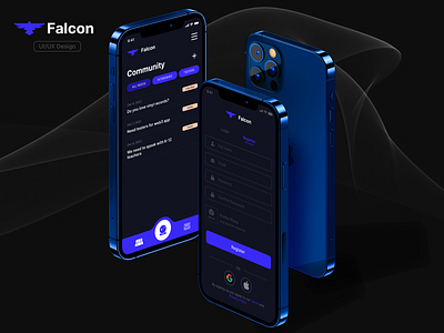 Falcon - Mobile App UI/UX Design android design ios ui ux