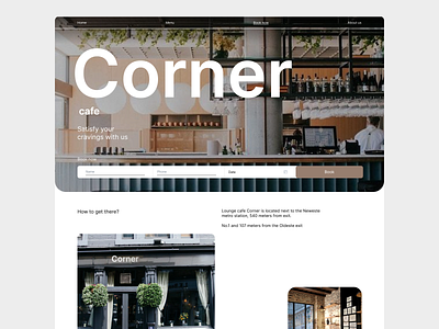 Corner cafe website cafe coffee house figma graphic design ui ux uxui web website