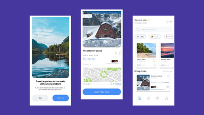 Travel App app branding design location travel ui