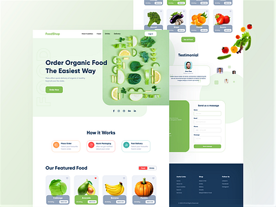 Foodshop eCommerce web app app branding design graphic design illustration logo typography ui ux vector website