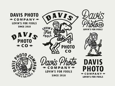 DAVIS PHOTO CO branding illustration logos skull