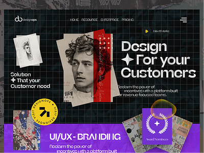 Web Layout agencydigital colorfulweb mindfulcreative minimaldesign neobrutalism ui uilandingpage uitrending webdesign