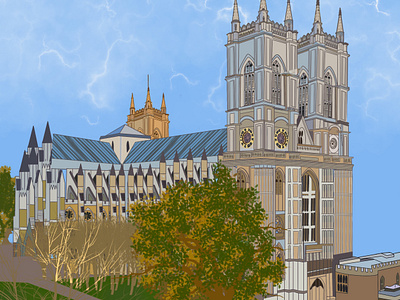 Westminster Abbey illustration 3d animation art artwork branding design england graphic design illustration logo motion graphics ui uk viral trending westminster