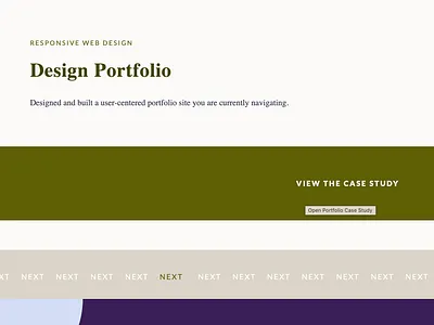 Responsive Portfolio design ui ux