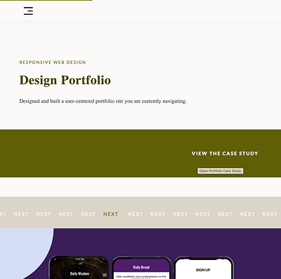 Responsive Portfolio design ui ux