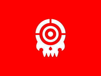 Skull Target Logo design game gamer graphic design gun head icon illustration logo logo design logodesign masoct minimal minimalist logo modern skull sniper logo target technology