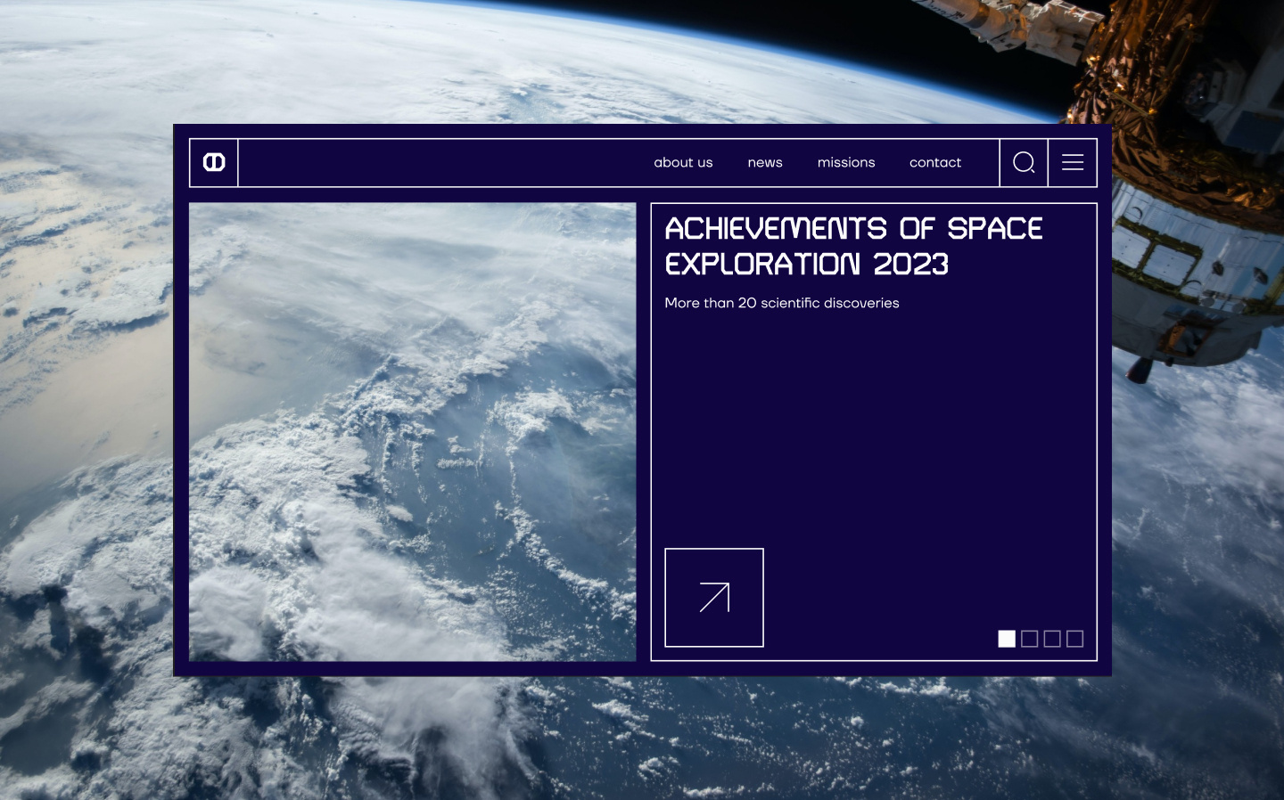 Space research website design space ui ui ux ux web web design website