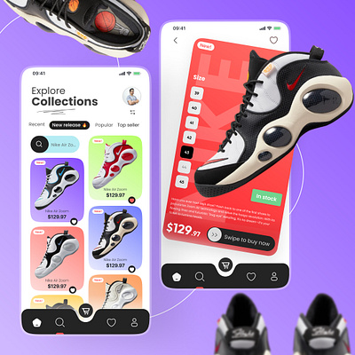 Ecommerce Shoes Sale Mobile App UI app design design design app dribble shot dribbleartist graphic design illustration ui ui design