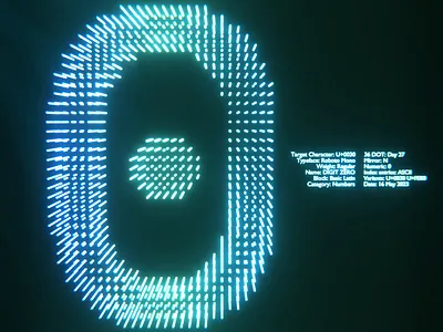 36 Days of Type: Zero 36daysoftype 36dot 3d animation blender fui futuristic motion graphics typography