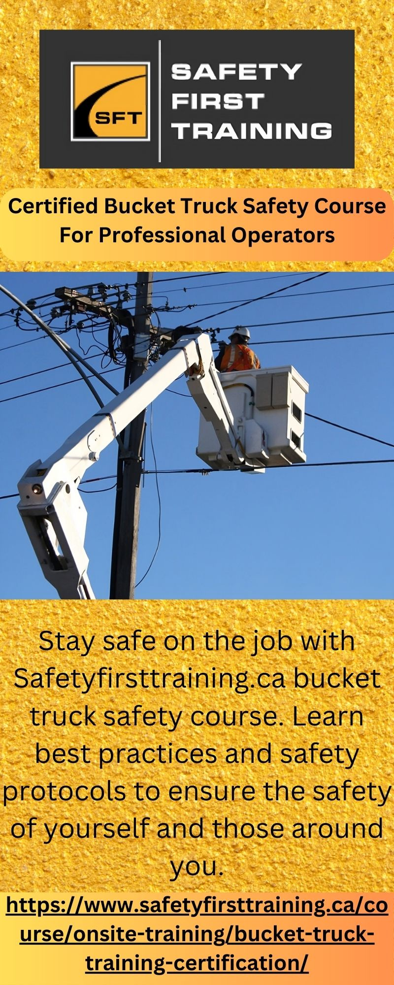 Certified Bucket Truck Safety Course For Professional Operators by