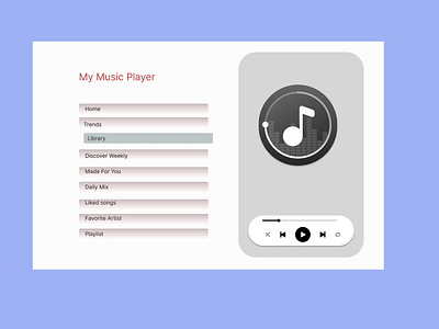 ''Music Player'' - Daily009 #DailyUI 009 dailyui ui ux