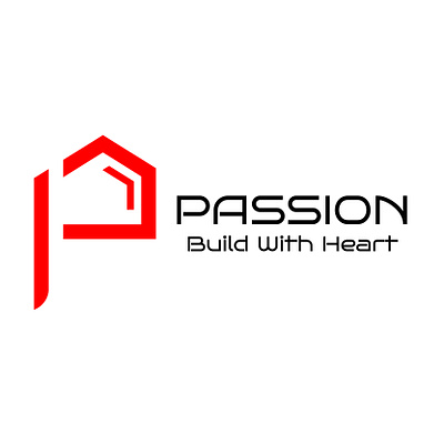 Passion Building Construction Logo branding building building construction building services design graphic design logo passion typography vector