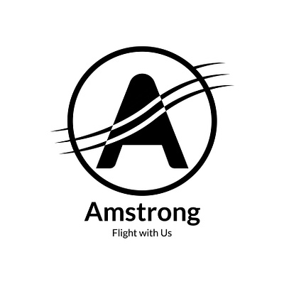 Amstrong Flight Logo airplane amstrong branding design flight graphic design logo typography vector