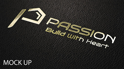 Luxury Passion Logo branding building construction design graphic design logo luxury luxury mock up mock up mock up on leather passion typography vector