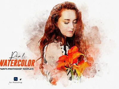 Watercolor Painting Art Photoshop Photo Effect art design facebook ads graphic design illustration painting photo effect photoshop effect social media banner vector watercolor watercolor effect watercolor paint