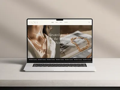 Flora Jewelry Brand Website branding conscious conscious design conscious logo design ecommerce website elevated elevated logo graphic design jewelry brand website jewelry website luxurious luxury website concept website design website home page