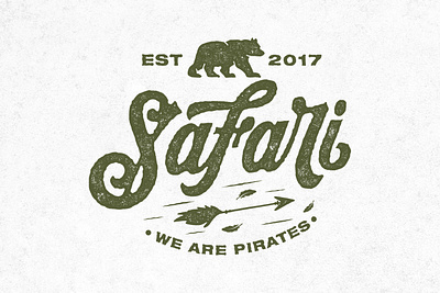 Safari Lettering for T-Shirt classic design display font illustration typeface typography vintage