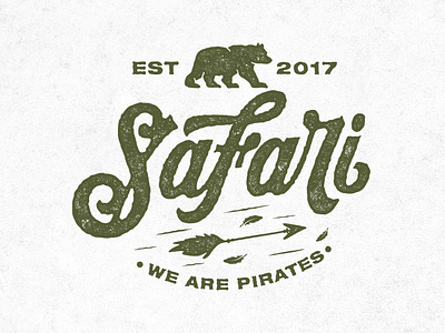 Safari Lettering for T-Shirt classic design display font illustration typeface typography vintage