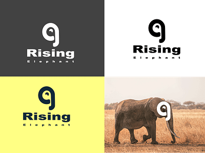 Rising Elephant branding business casual company cool creative design digital elephant graphic design illustration logo logos minimal minimalis rising smart vector