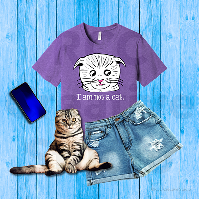 I am not a cat. t-shirt design and lifestyle layout graphic design illustrator lifestyle image procreate app t shirt design vector