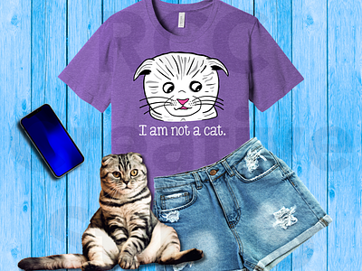 I am not a cat. t-shirt design and lifestyle layout graphic design illustrator lifestyle image procreate app t shirt design vector