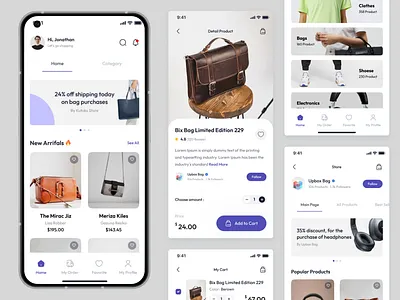 Kutuku - E-Commerce App Ui Kits app design e commerce exploration figma graphic design kutuku marketplace minialis store ui ui8 uikits