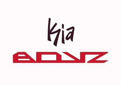 Kia Boyz affinity amateur cars design inspiration kia parody satire typography