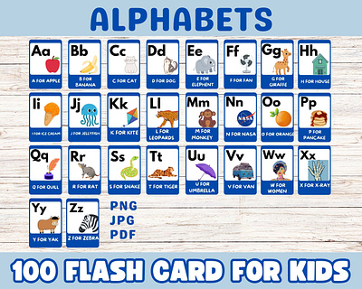 alphabets flashcards for preschool kids abc alphabets design flashcards illustration kids printables