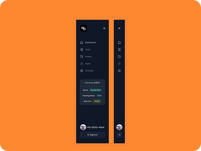 Navigation Bar dashboard design navigation side bar ui uiux