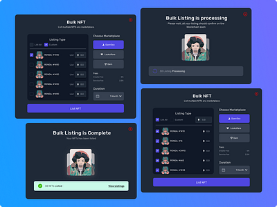 NFT BOT - Bulk Listing bot crypto custom nft ui uiux