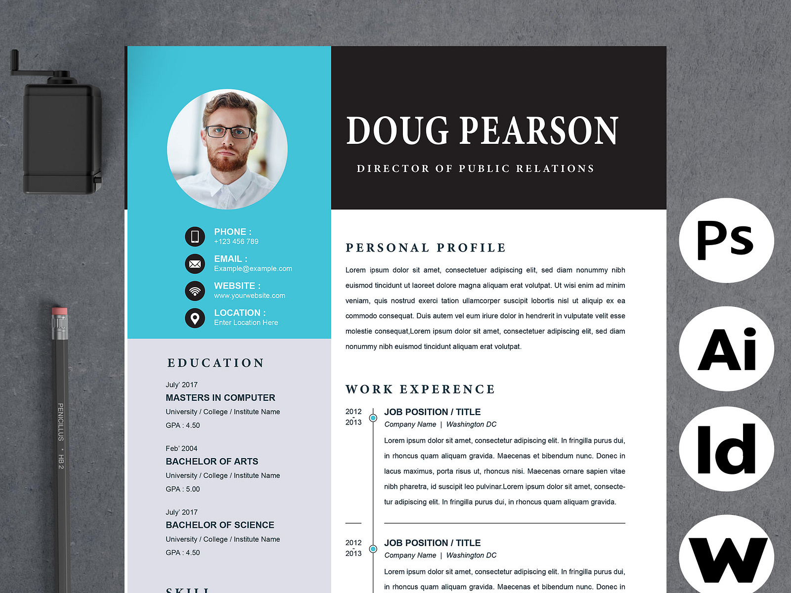 Cv Template 2023 by Attractive Resume on Dribbble