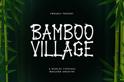 Bamboo Village Display Font branding font fonts graphic design logo nostalgic