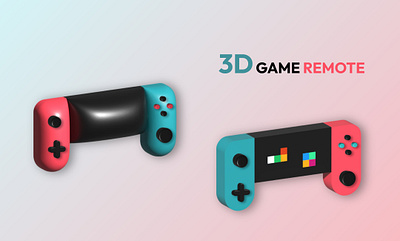 3D Game Remote 3d animation graphic design motion graphics ui