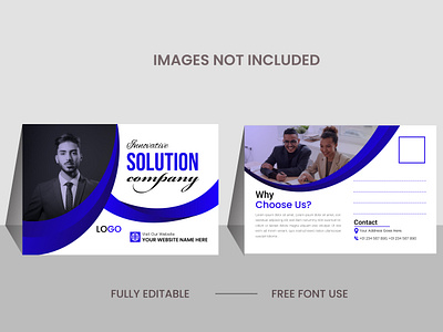 Corporate Post Card Design Template. best services branding card chooses customize design element graphic design graxshape identity illustrator post print solution standard vector