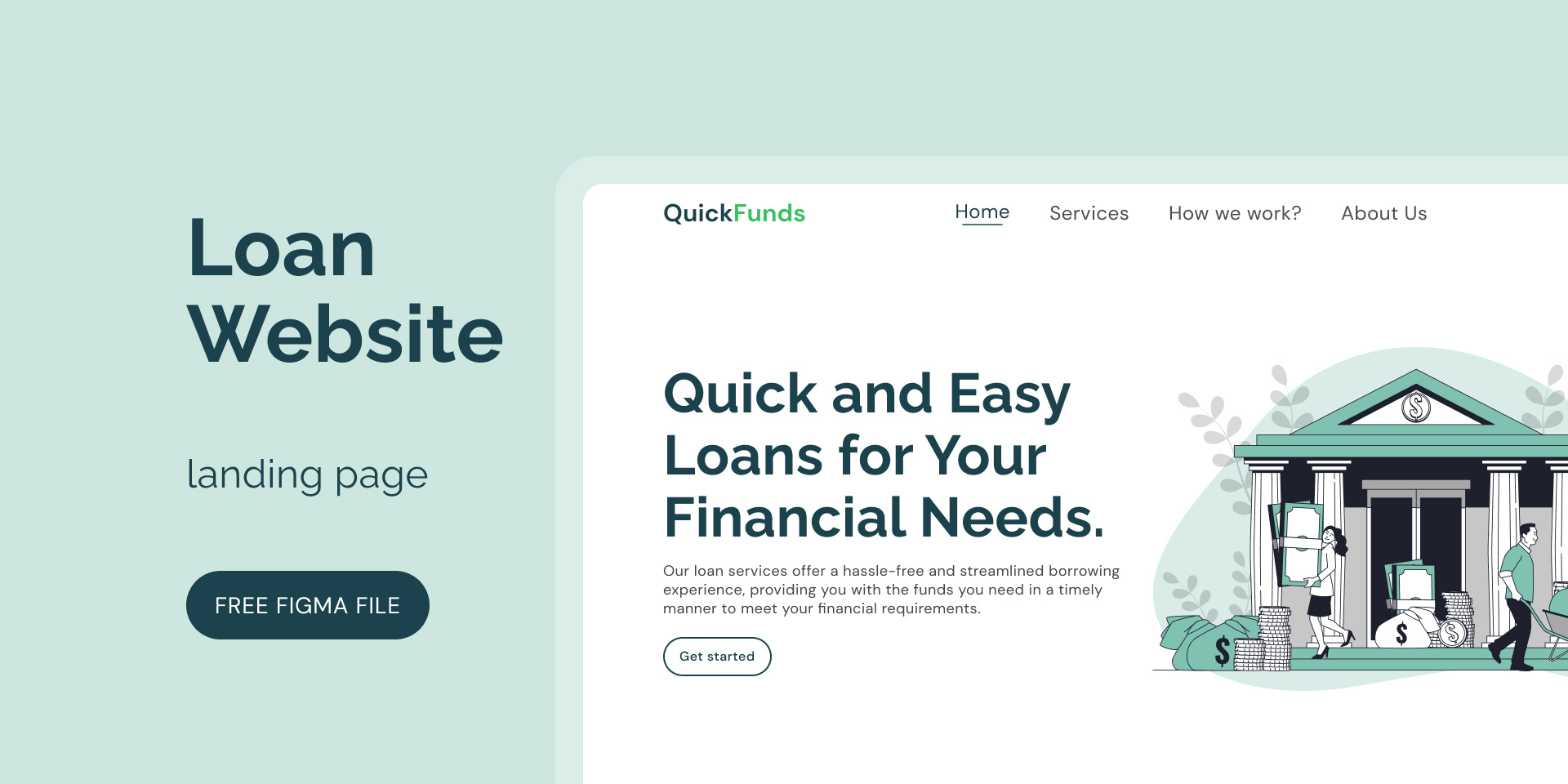 Landing page design for loan website banking branding design graphic design illus illustration landing page loan logo ui ux website