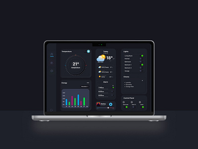 Smart House Control Panel design figma ui ux web