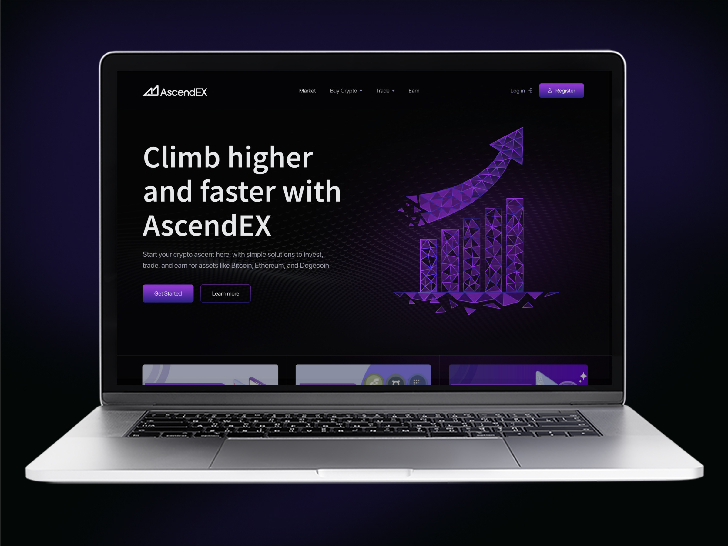 AscendEX - Cryptocurrency landing page Website Redesign by RahMan on  Dribbble