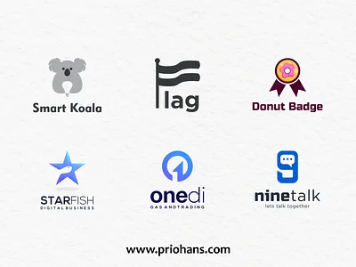 Logo Combination Collections brand brand identity branding color design illustration logo logo combination logo conceptual logo design negative space logo prio hans typography ui ux vector