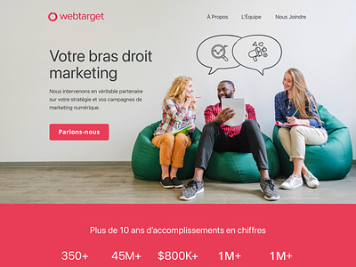 Webtarget Inc. design landing page ui