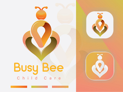 Busy Bee Child Care logo applogo branding creative logo crypto gradient logo grid logo logo logo concept logo design logo designer logo ideas logo inspire logo mark logo room logobrand logoprocess nft professional logo symbol thirty logos