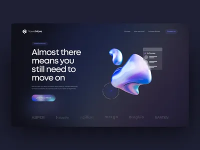 Online Bootcamp Landing Page Concept 3d bootcamp colorful concept design desktop fluid hero innovative landing minimalistic online page ui ux