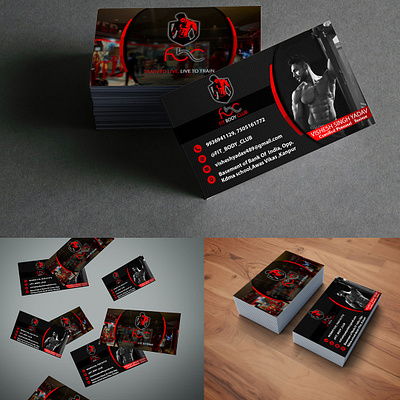 Visiting card design for gym adobe creative suite adobe illustrator adobe photoshop business card card visiting card visiting card design