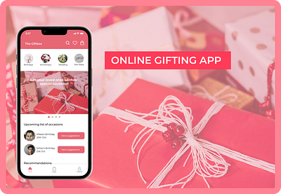 Mobile App for Online Gifting app design designer gift gifting app ui uidesign