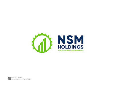 NSM HOLDINGS company graphic design logo logo design minimal modern logo