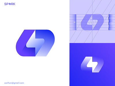 Spark / Bolt / S letter bolt branding custom logo design designer graphic design icon illustration logo professional s letter spark vector
