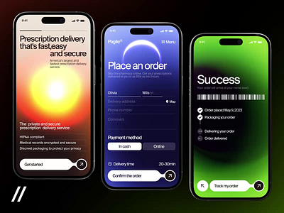 Prescription Mobile IOS App android animation app app design app interaction dashboard delivery design health ios medical mobile mobile app motion notification online prescription track ui ux