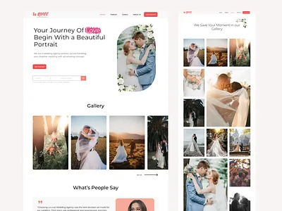 La Love Wedding Agency Web Design 3d animation branding design elementor graphic design illustration logo motion graphics ui ux vector