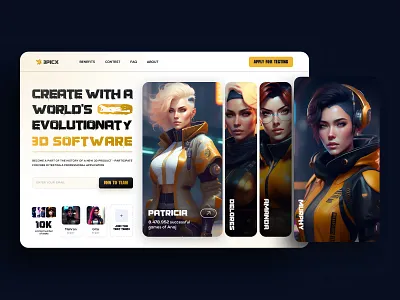 Landing And App Game Design app app design call to action carousel cta game design hamburger menu hiro section illustration landing landing page logo mobile mobile ui navbar responsive slider typography ui design web